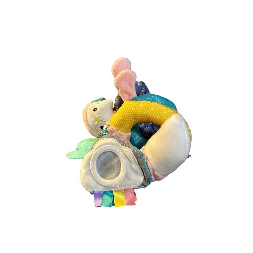 Infantino Pink Fox Go GaGa Spiral Car Seat Activity Toy Rattle Owl Baby